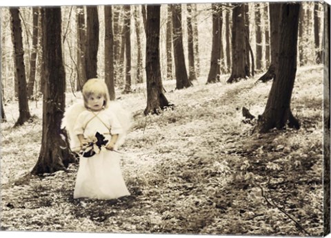 Framed Angel in the Forest Print