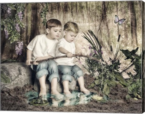 Framed Fishing Pond Print