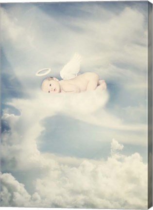 Framed Angel Baby Print