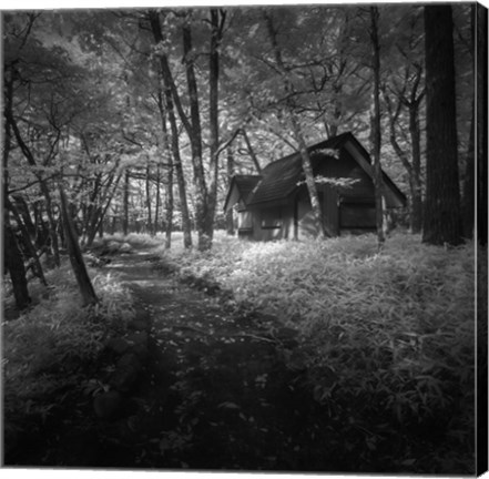 Framed Cabin in the Woods Print