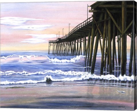 Framed Early Morning Pier Print