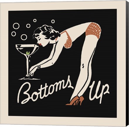 Framed Bottoms Up Print