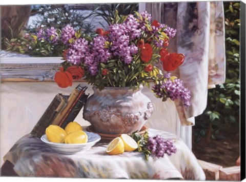 Framed Lilacs And Lemons Print