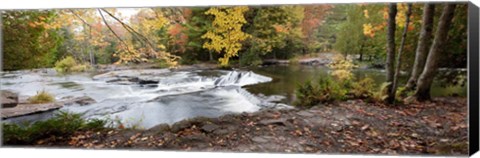Framed Bond Falls Panorama in Fall, Bruce Crossing, Michigan 09 Print