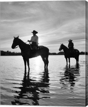 Framed Riding At Sunset, Rothbury, Michigan 03 Print