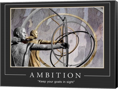 Framed Ambition Motivational Print
