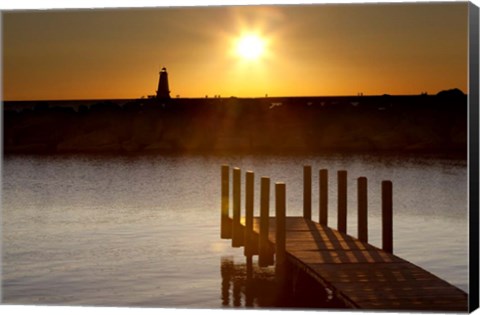 Framed Ludington Sunset, Ludington, Michigan 12 Print
