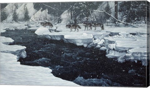 Framed Winter Crossing Print