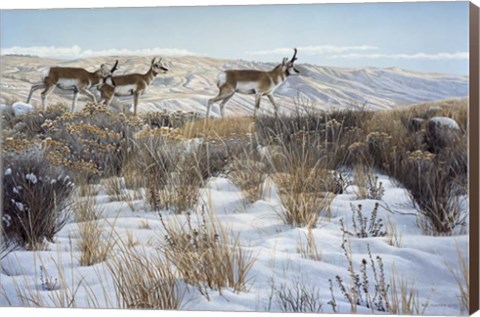Framed Walking The Ridge Print