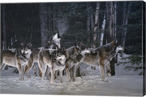 Framed Breaking The Silence- Wolves Print