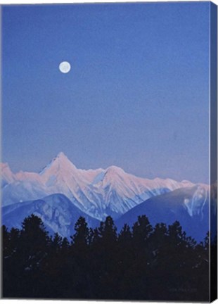 Framed Alpenglow Moon Print
