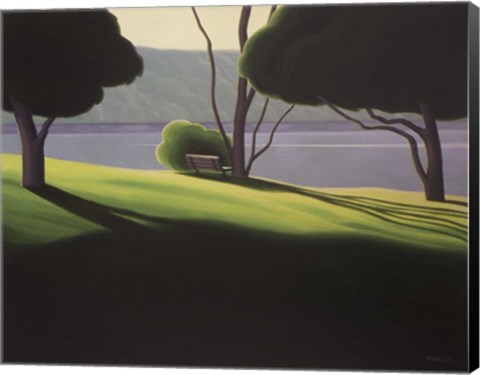 Framed Park Bench Print