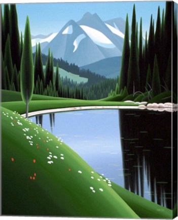Framed Apine Pond Print