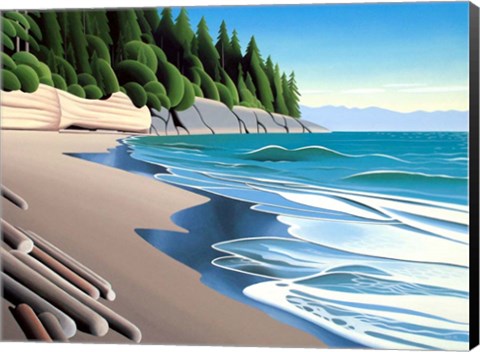 Framed Mystic Beach Afternoon Print