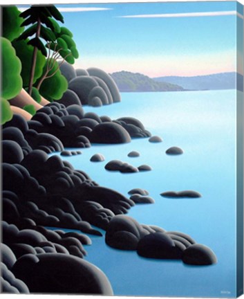 Framed Rocky Shore Print