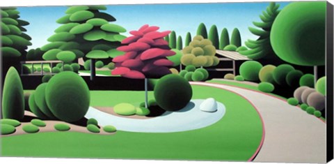 Framed Saanich Hospital Garden Print
