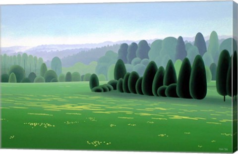 Framed Spring Fields Print