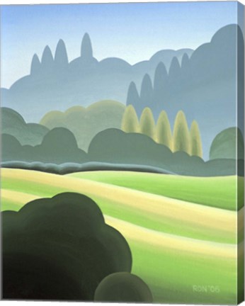 Framed Autumn Poplars Print