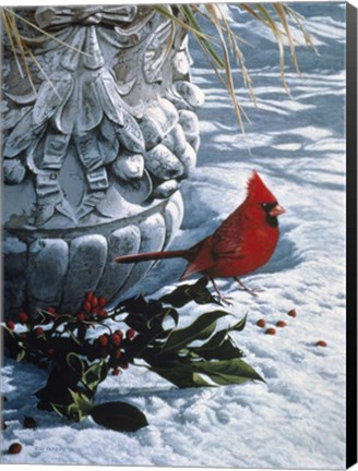 Framed Winter Holly Print
