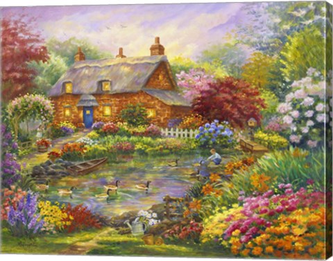 Framed Summer Cottage Print