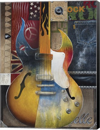 Framed I Love Rock &amp; Roll Print