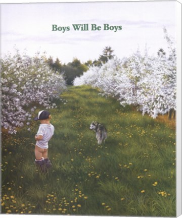 Framed Boys Will Be Boys Print