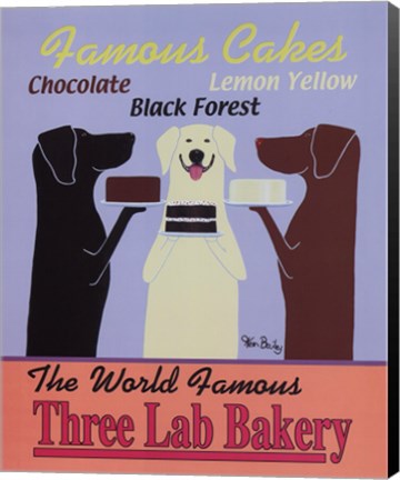 Framed Three Lab Bakery Print