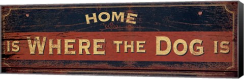 Framed Vintage Signs - Where The Dog Is Print