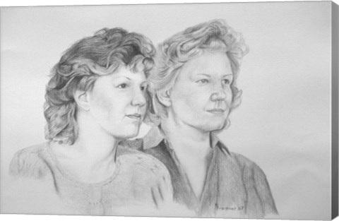 Framed Two Ladies Print