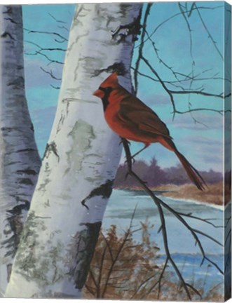 Framed Painting For Red Bird Print
