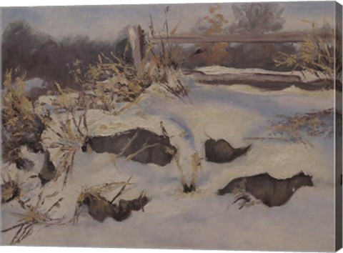 Framed Snow Mounds Print