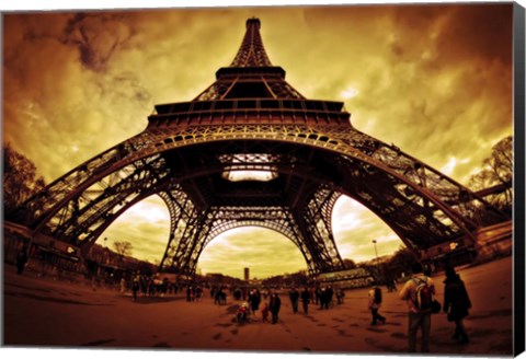Framed Eiffel Apocalypse Color Print
