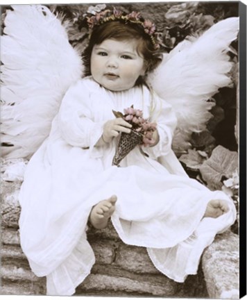 Framed Baby Angel Print