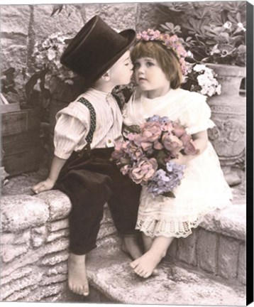 Framed Little Kiss Print