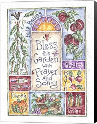 Framed Bless the Garden with Prayer and Song Print