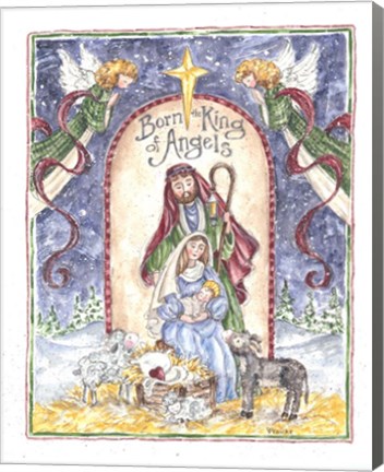 Framed Born King of Angels Print