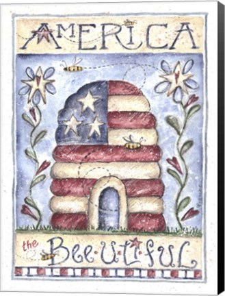 Framed America the Beeutiful Print