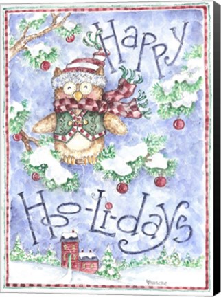 Framed Happy Hoolidays Print