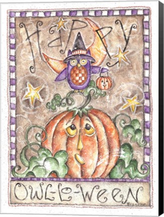 Framed Happy Owl O Ween Print