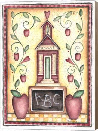 Framed School ABC Primitive Print