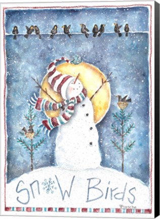 Framed Snow Birds Print