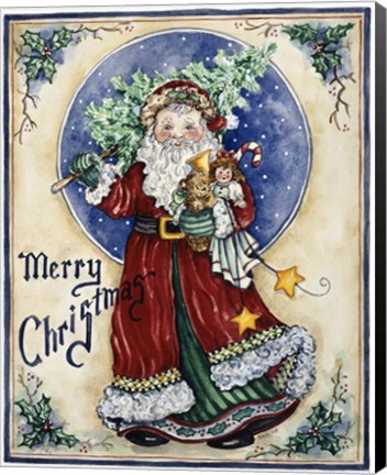 Framed Merry Christmas / St. Nick Print