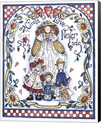 Framed Circle Of Love Print