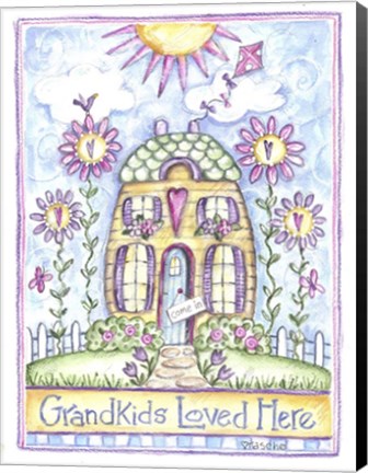 Framed Grandkids Loved Here Print