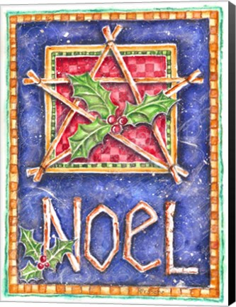 Framed Noel Star Print