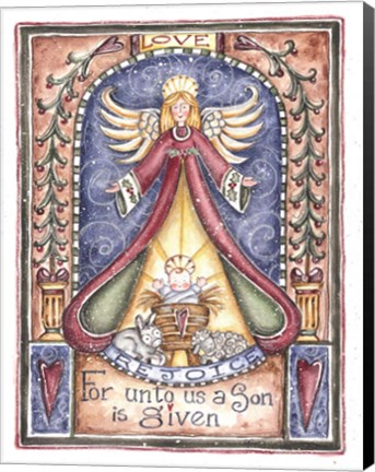 Framed For Unto Us A Child Is Given Print
