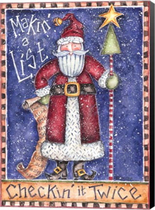 Framed Makin a List Checkin it Twice Print