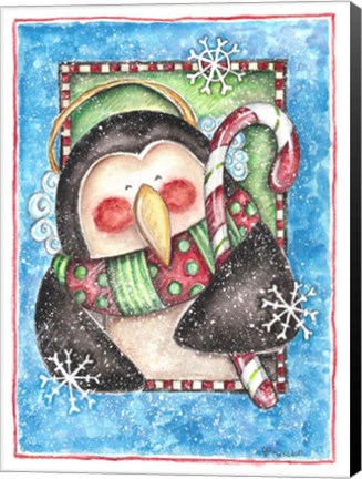 Framed Christmas Penguin Print