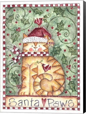 Framed Santa Paws Print