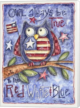 Framed Owl Always Be True Print